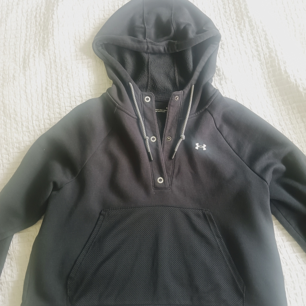 Under Armour Black Quarter-Button Sweatshirt